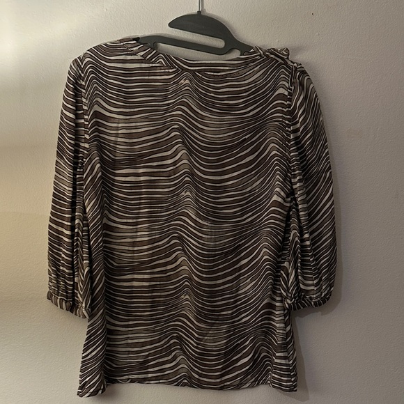 Tory Burch Black and White Striped Blouse - Preloved - Picture 5 of 10